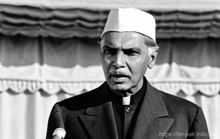 파키스탄 독립운동과 모하마드 알리 진나 - A historical scene depicting Muhammad Ali Jinnah in his prime, around 1916, engaging in a formal dis...
