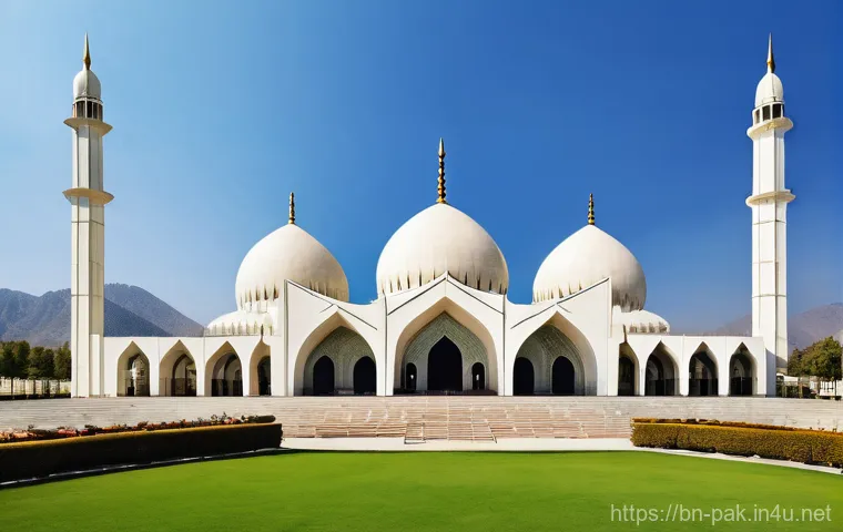 파키스탄의 현대 건축과 전통 건축 비교 - **Prompt Title: Mughal Grandeur and Garden Serenity**
    **Description:** An enchanting view of the...